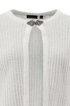 OS TRACHTEN Strickjacke ecru langarm