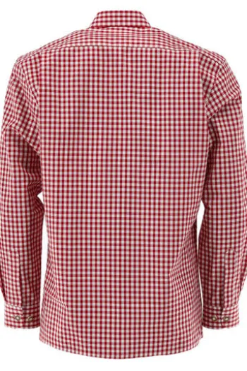 OS TRACHTEN Vichy-Karo-Hemd rot