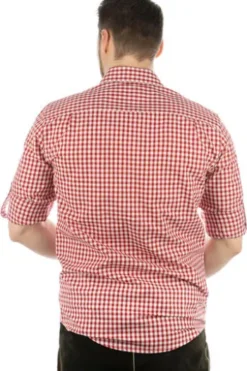OS TRACHTEN Vichy-Karo-Hemd rot