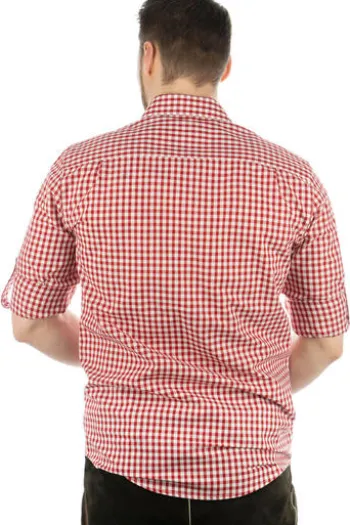 OS TRACHTEN Vichy-Karo-Hemd rot