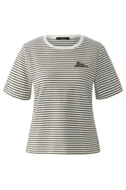 OUI Shirt brown gestreift