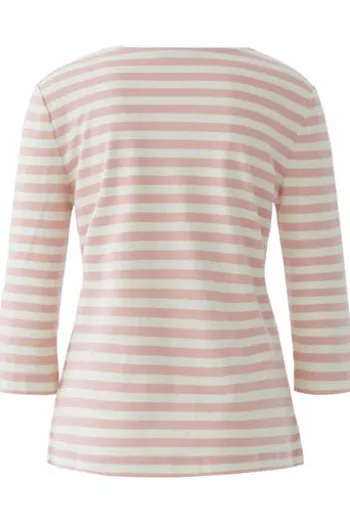 OUI Shirt SOLEILA white rose gestreift 3/4-Arm