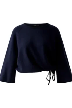 OUI Wende-Pullover darkblue gestreift 3/4-Arm