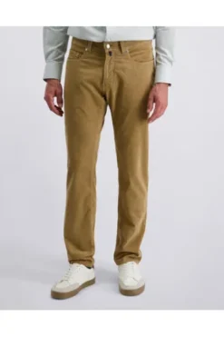 PIERRE CARDIN Five-Pocket-Cord-Hose Lyon kelp Tapered Fit