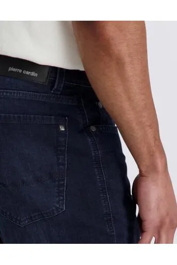 PIERRE CARDIN Five-Pocket-Hose PC Lyon blue/black used buffies Tapered Fit