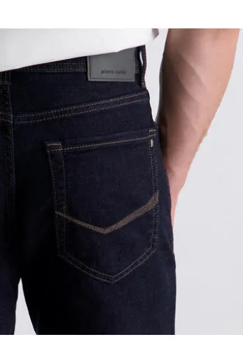PIERRE CARDIN Five-Pocket-Jeans Lyon blue/black stonewash Tapered Fit