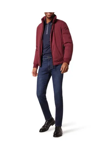 PIERRE CARDIN Five-Pocket-Jeans Lyon dark blue used Tapared fit