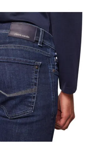 PIERRE CARDIN Five-Pocket-Jeans Lyon dark blue used Tapared fit