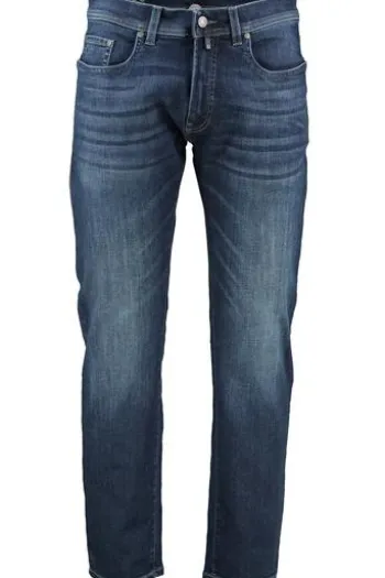 PIERRE CARDIN Five-Pocket-Jeans Lyon dark blue used Tapared fit