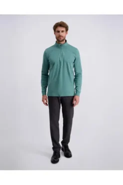 PIERRE CARDIN Langarm Polo-Shirt sagebrush green Modern Fit