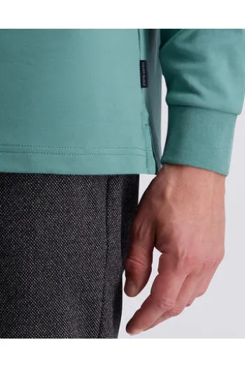 PIERRE CARDIN Langarm Polo-Shirt sagebrush green Modern Fit