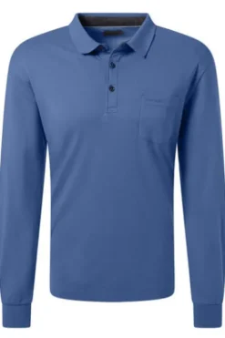 PIERRE CARDIN Langarm Polo-Shirt bering sea Modern Fit
