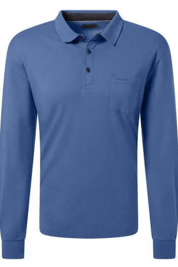 PIERRE CARDIN Langarm Polo-Shirt bering sea Modern Fit
