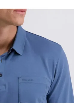 PIERRE CARDIN Langarm Polo-Shirt bering sea Modern Fit