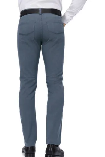 PIERRE CARDIN Light-Baumwoll-Hose Lyon blau Lyon Tapered