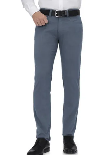PIERRE CARDIN Light-Baumwoll-Hose Lyon blau Lyon Tapered