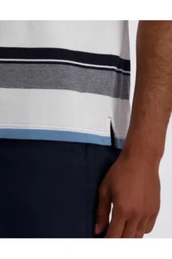 PIERRE CARDIN Polo-Shirt blue haeven gestreift