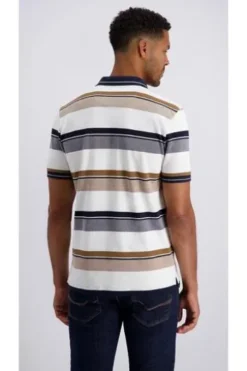 PIERRE CARDIN Polo-Shirt otter gestreift