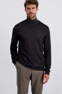 PIERRE CARDIN Strick Rollkragen Pullover anthra