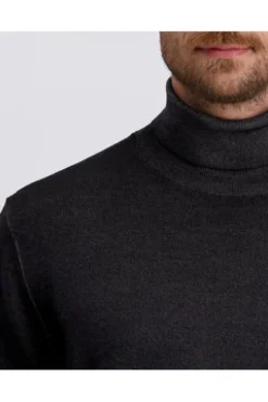 PIERRE CARDIN Strick Rollkragen Pullover anthra