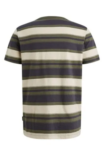 PME LEGEND Jersey T-Shirt thyme gestreift Regular Fit