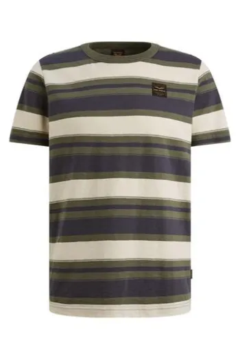 PME LEGEND Jersey T-Shirt thyme gestreift Regular Fit