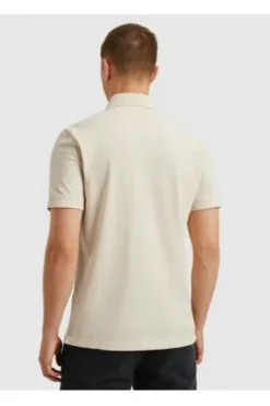 PME LEGEND Polo Shirt pique garment dye bone white