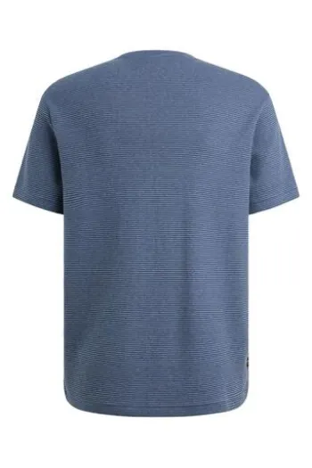 PME LEGEND Two Tone T-Shirt bijou blue gestreift Regular Fit