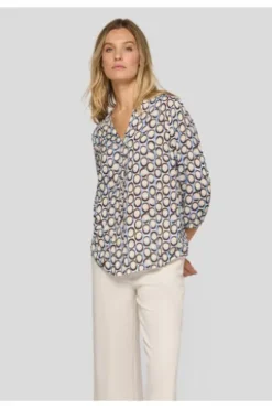 RABE Bluse schoko gemustert 3/4-Arm