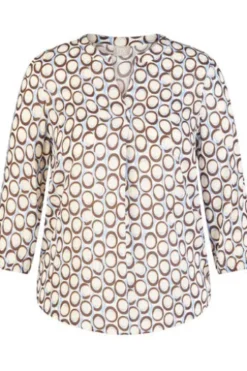 RABE Bluse schoko gemustert 3/4-Arm
