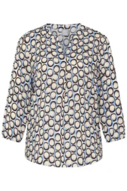 RABE Bluse schoko gemustert 3/4-Arm