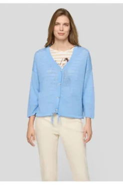 RABE Leinen-Strickjacke ozean 3/4-Arm