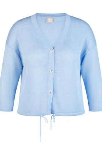 RABE Leinen-Strickjacke ozean 3/4-Arm
