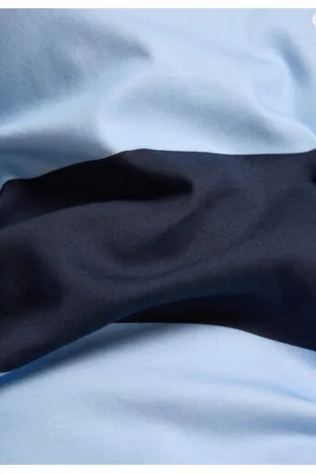 RABE Polo-Shirt pastellblau gestreift Langarm