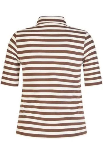 RABE Polo-Shirt schoko gestreift