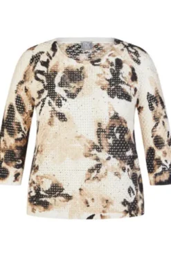 RABE Pullover alabaster gemustert