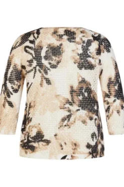 RABE Pullover alabaster gemustert