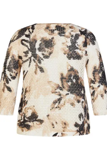 RABE Pullover alabaster gemustert