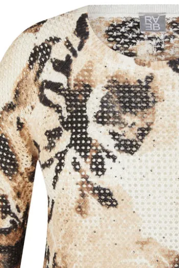 RABE Pullover alabaster gemustert
