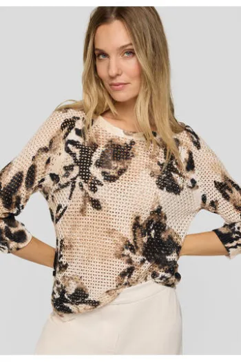 RABE Pullover alabaster gemustert