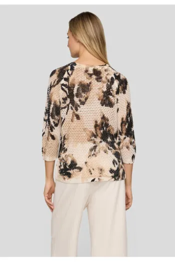 RABE Pullover alabaster gemustert