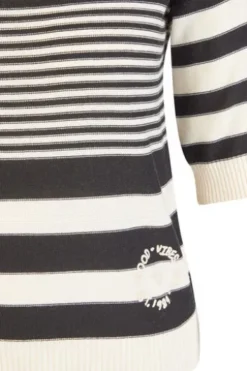 RABE Pullover alabaster gestreift Kurzarm