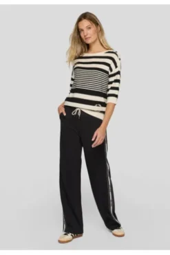 RABE Pullover alabaster gestreift Kurzarm
