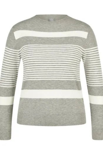 RABE Pullover flanell gestreift
