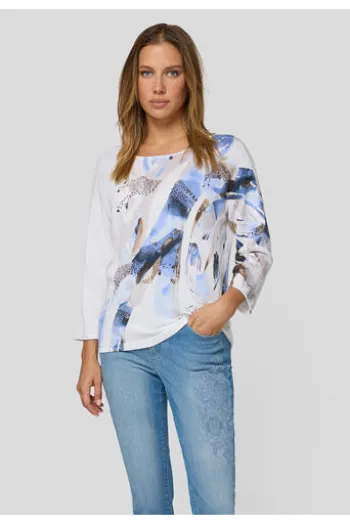 RABE Pullover ozean gemustert 3/4-Arm