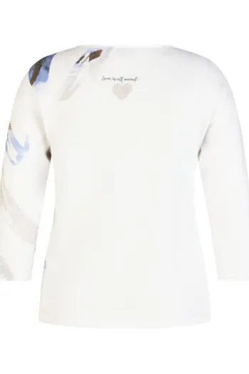 RABE Pullover ozean gemustert 3/4-Arm