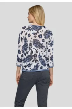 RABE Pullover pazifik geblümt 3/4-Arm