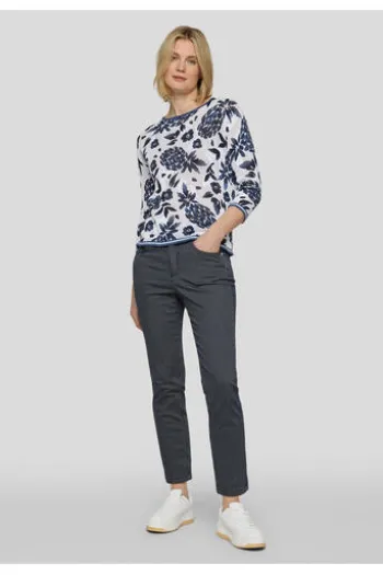 RABE Pullover pazifik geblümt 3/4-Arm