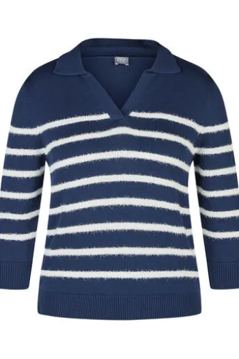 RABE Pullover pazifik gestreift