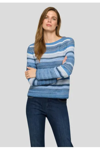 RABE Pullover pazifik gestreift